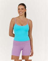 LUXE MIA TOP - TURQUOISE
