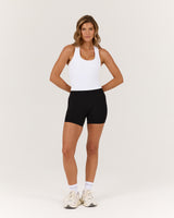 LUXE MIDRIFF TANK - WHITE