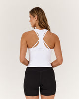 LUXE MIDRIFF TANK - WHITE