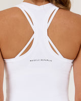 LUXE MIDRIFF TANK - WHITE