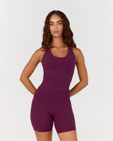 LUXE MIDRIFF TANK - BEET