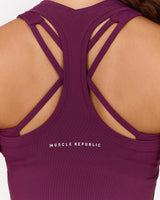 LUXE MIDRIFF TANK - BEET