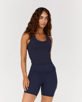 LUXE MIDRIFF TANK - DEEP NAVY