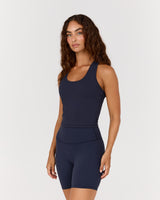 LUXE MIDRIFF TANK - DEEP NAVY