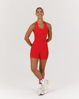 LUXE MIDRIFF TANK - FIERY RED