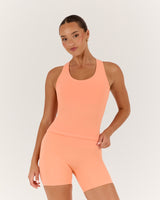 LUXE MIDRIFF TANK - PEACH