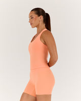 LUXE MIDRIFF TANK - PEACH