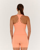 LUXE MIDRIFF TANK - PEACH