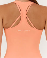 LUXE MIDRIFF TANK - PEACH