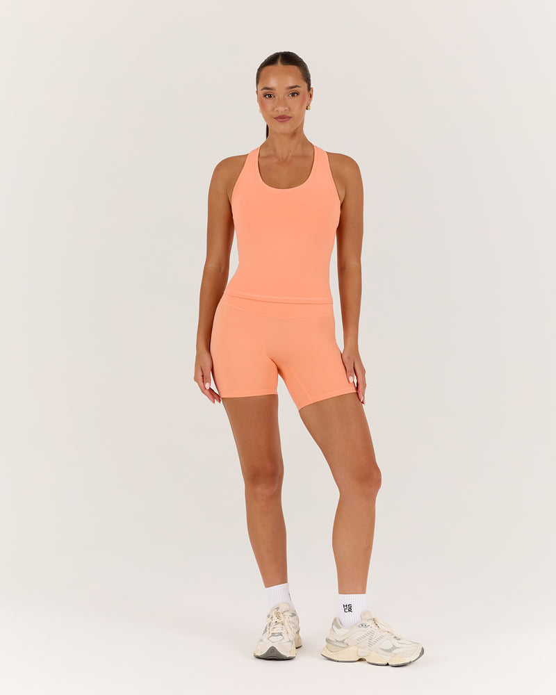 LUXE MIDRIFF TANK - PEACH