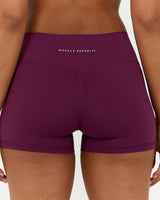 LUXE MID RISE MINI SHORTS - BEET