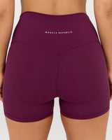 LUXE MINI SHORTS - BEET