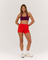 LUXE MINI SHORTS - FIERY RED