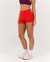 LUXE MINI SHORTS - FIERY RED