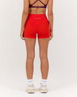 LUXE MINI SHORTS - FIERY RED