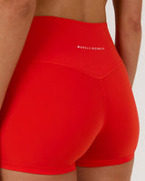 LUXE MINI SHORTS - FIERY RED