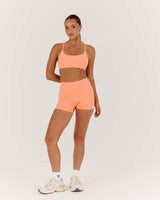LUXE MINI SHORTS - PEACH
