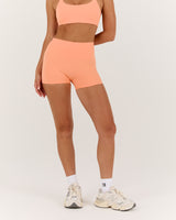 LUXE MINI SHORTS - PEACH