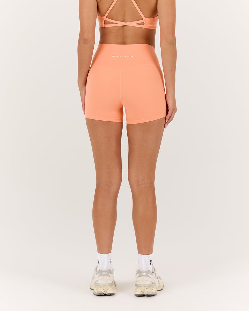 LUXE MINI SHORTS - PEACH