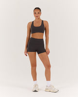 LUXE MINI SHORTS - PEBBLE