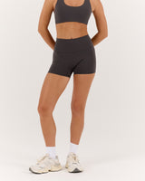 LUXE MINI SHORTS - PEBBLE