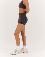 LUXE MINI SHORTS - PEBBLE