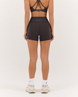 LUXE MINI SHORTS - PEBBLE