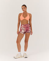 LUXE MINI SHORTS - TIGER PEACH