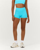 LUXE MINI SHORTS - TURQUOISE