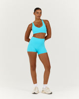 LUXE MINI SHORTS - TURQUOISE