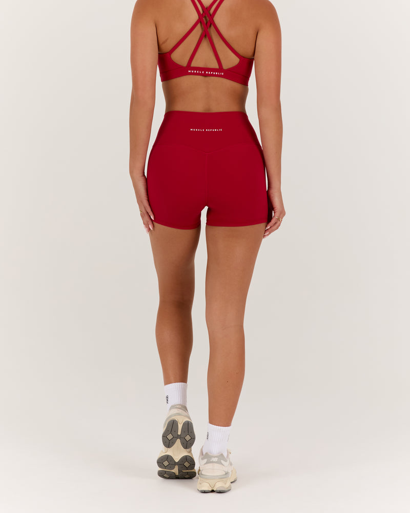 LUXE MINI SHORTS - CHERRY