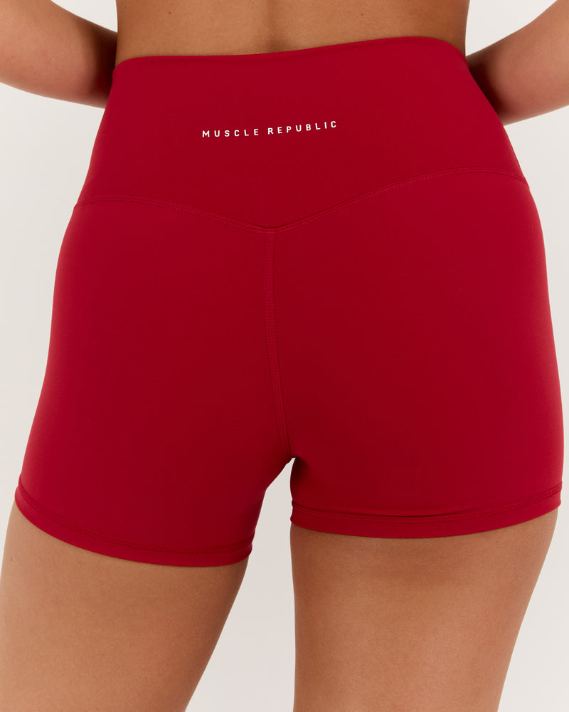 LUXE MINI SHORTS - CHERRY