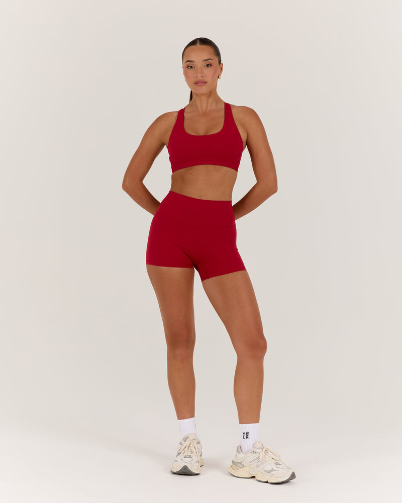 LUXE MINI SHORTS - CHERRY