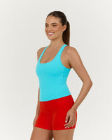 LUXE NINA TOP - TURQUOISE