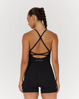 LUXE NORA BODYSUIT - BLACK