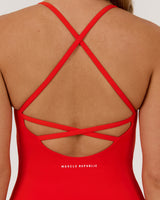 LUXE NORA TOP - FIERY RED