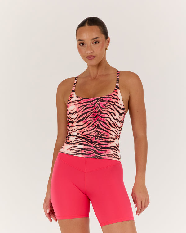 LUXE NORA TOP - TIGER PEACH