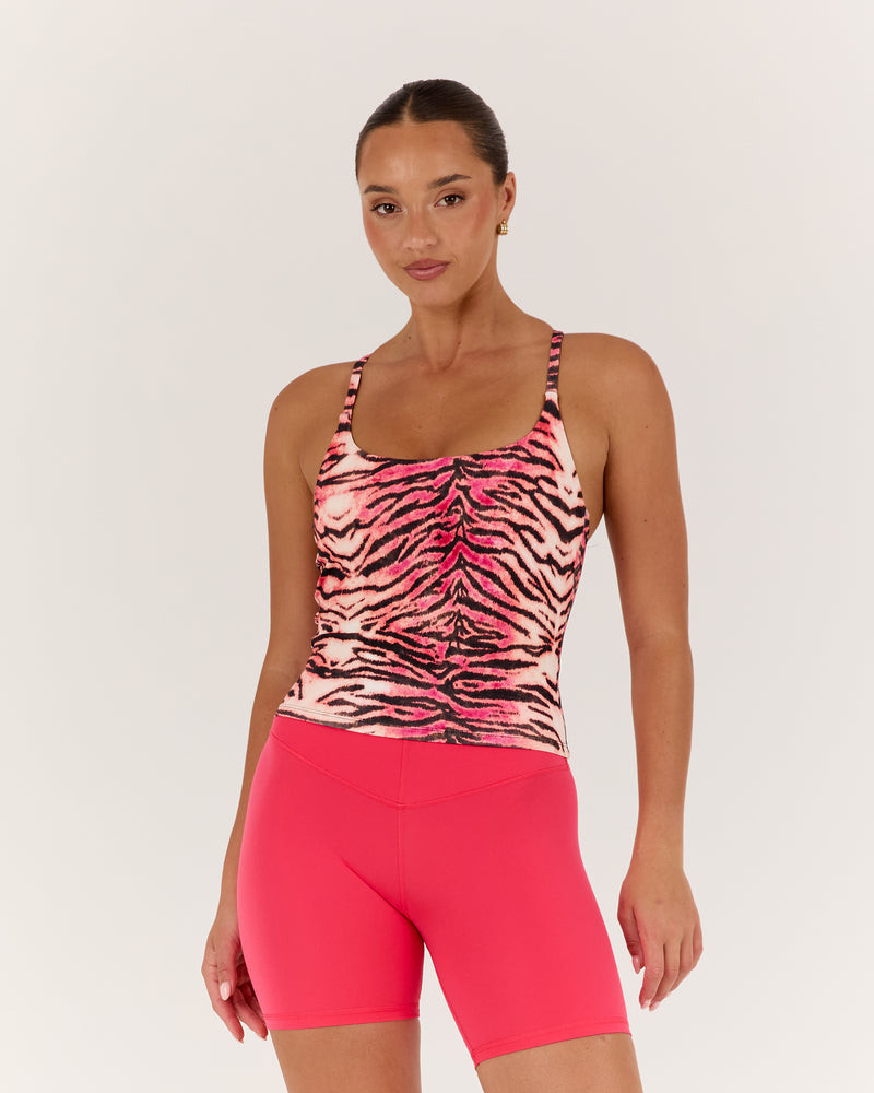 LUXE NORA TOP - TIGER PEACH