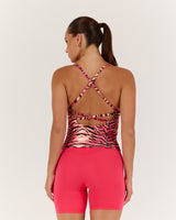 LUXE NORA TOP - TIGER PEACH