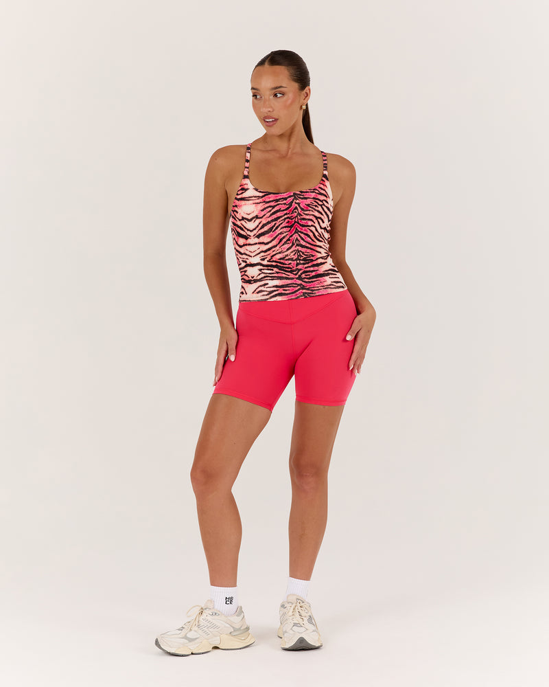 LUXE NORA TOP - TIGER PEACH