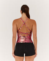 LUXE NORA TOP - TIGER PEACH