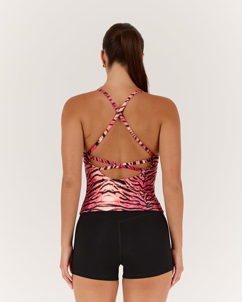 LUXE NORA TOP - TIGER PEACH