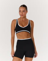 LUXE OLIVIA BRA - BLACK WHITE