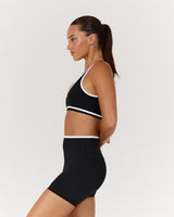 LUXE OLIVIA BRA - BLACK WHITE