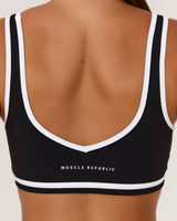 LUXE OLIVIA BRA - BLACK WHITE