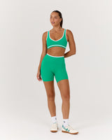 LUXE OLIVIA BRA - COURT GREEN WHITE