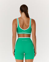 LUXE OLIVIA BRA - COURT GREEN WHITE