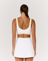 LUXE OLIVIA BRA - WHITE DOUBLE BUTTER