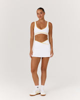 LUXE OLIVIA BRA - WHITE DOUBLE BUTTER