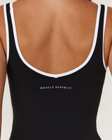 LUXE OLIVIA TOP - BLACK WHITE